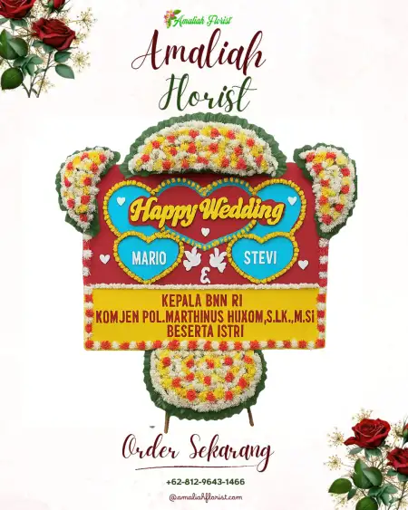 Papan Bunga Pernikahan Pangkal Balam